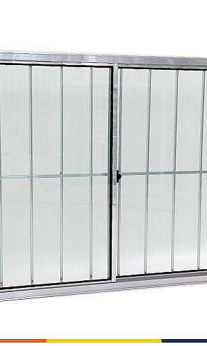 Janela de alumínio com grade Janela de alumínio com grade